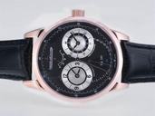 Jaeger-Lecoultre Duometre Chronographe 6012420 Automatic Black Dial Round Watch