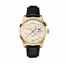 Jaeger LeCoultre Duometre Cream Dial 18kt Yellow Gold Black Alligator Leather Men's Watch Q6011420