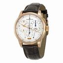 Jaeger LeCoultre Duometre Silver Dial Leather Men's Watch Q6012420