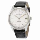 Jaeger LeCoultre Geophysic Automatic Silver Dial Black Leather Men's Watch Q8018420
