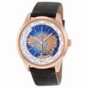 Jaeger LeCoultre Geophysic Universal Time Automatic Blue Lacquer Dial 18kt Pink Gold Men's Watch Q8102520