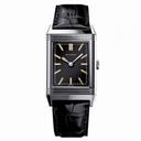 Jaeger LeCoultre Grande Reverso Black Dial Black Leather Men's Watch Q2788571