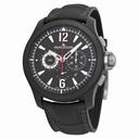 Jaeger Lecoultre Master Compresser Black Dial Alligator Men's Watch Q204C470
