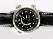 Jaeger-Lecoultre Master Compressor Chronograph 1708470 Round Black Dial Stainless Steel Case Watch