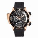 Jaeger LeCoultre Master Compressor Diving Pro Black Dial 18kt Rose Gold Black Rubber Men's Watch Q1852740