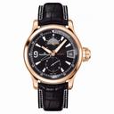 Jaeger LeCoultre Master Compressor GMT Black Dial 18kt Rose Gold Leather Men's Watch Q1732441