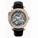 Jaeger LeCoultre Master Control Minute Repeater Skeleton Dial 18kt Pink Gold Black Leather Men's Watch Q1642425