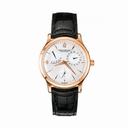 Jaeger LeCoultre Master Control Silver Dial 18kt Pink Dial Black Leather Men's Watch Q1482401