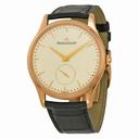 Jaeger LeCoultre Master Grande Ultra Thin Automatic Rose Dial Black Leather Men's Watch Q1352420-BK