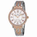 Jaeger LeCoultre Rendez Vous Silver Guilloche Dial Stainless Steel and 18kt Rose Gold Ladies Watch Q3474120