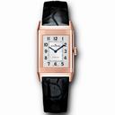 Jaeger LeCoultre Reverso Classic Medium Duetto Silvered Guilloche Automatic Ladies Watch Q2572420
