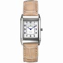Jaeger LeCoultre Reverso Classique Steel Beige Strap Men's Watch 250.84.10