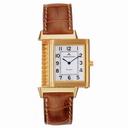 Jaeger LeCoultre Reverso Classique White Dial Brown Leather Men's Watch Q2511410