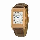 Jaeger LeCoultre Reverso Grande Taille Silver Dial Dark Brown Leather Men's Watch Q2702421