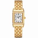 Jaeger LeCoultre Reverso Silver Dial 18kt Gold Diamond Ladies Watch Q2651130