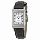 Jaeger LeCoultre Reverso Silver Dial Black Ostrich Leather Strap Unisex Watch Q2508412
