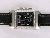 Jaeger-Lecoultre Reverso Squadra World Chronograph 702T670 Quartz Black Dial Watch