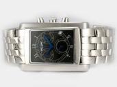 Longines Admiral Chrongraph GMT L26934511 Black Dial Quartz Stainless Steel Bezel Watch