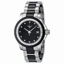Longines Conquest Black Ceramic Diamond Ladies Watch L32810577