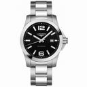 Longines Conquest Black Dial Stainless Steel Bracelet Men's Watch L3.659.4.56.6