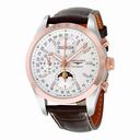 Longines Conquest Chronograph Automatic White Dial Brown Leather Men's Watch L27985723