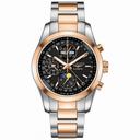Longines Conquest Classic Black Dial Chronograph Stainless Steel and 18K Rose Gold Men's Watch L27985527