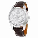 Longines Conquest Classic Chrono White Dial Brown Alligator Men's Watch L2.786.4.76.3