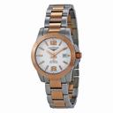 Longines Conquest White Dial Steel and Rose Gold Automatic Ladies Watch L32765167
