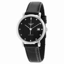 Longines Elegant Black Diamond Dial Automatic Ladies Watch L4.310.4.57.2
