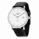 Longines Elegant White Dial Black Alligator Leather Automatic Men's Watch L49104122
