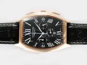 Longines Evidenza L2.643.0.51.9 Rose Gold Bezel Black Dial Quartz Watch