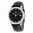 Longines Flagship Automatic Black Dial Black Leather Men's Watch L4.874.4.52.2
