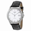 Longines Flagship Automatic White Dial Black Leather Mens Watch L48744122