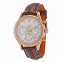 Longines Heritage Automatic Chronogaph Silver Dial 18kt Rose Gold Brown Leather Men's L2.750.8.76.2
