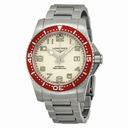 Longines Hydro Conquest White Dial Red Bezel Stainless Steel Men's Watch L36954196
