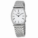 Longines La Grande Classique Tonneau White Dial Steel Ladies Watch L4.788.0.11.6