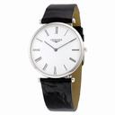 Longines La Grande Classique White Dial Black Leather Ladies Watch L47554112