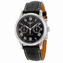 Longines Master Collection Chronograph Automatic Black Dial  Black Leather Men's Watch L2.669.4.51.7