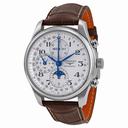Longines Master Collection Automatic Chronograph Silver Dial Brown Leather Men's Watch L27734783