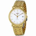 Longines White Dial Automatic Gold PVD Stainless Steel Bracelet Men's Watch L48212188