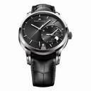 Maurice Lacroix Decentrique GMT Black Dial Black Leather Men's Watch PT6118-SS001-331