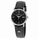 Maurice Lacroix Eliros Date Black Dial Black Leather Strap Ladies Quartz Watch El1084-ss001-310