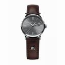 Maurice Lacroix Eliros Date Brown Leather Strap Stainless Steel Case Men's Quartz Watch EL1087-SS001-810