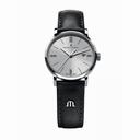 Maurice Lacroix Eliros Date Silver Dial Black Leather Strap Ladies Quartz Watch EL1084-SS001-110