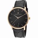 Maurice Lacroix Les Classiques Black Dial Black Alligator Leather Automatic Men's Watch LC6007-PG101-330
