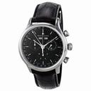 Maurice Lacroix Les Classiques Black Dial Chronograph Black Leather Men's Watch LC1008-SS001-330