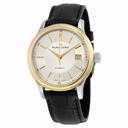 Maurice Lacroix Les Classiques Date Silver Dial Black Calfskin Leather Automatc Men's Watch LC6027-PS101-131