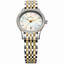 Maurice Lacroix Les Classiques Date Midsize Mother Of Pearl Dial Silver-Gold Staionless Steel  Ladies Quartz Watch LC1026-PVY23-170