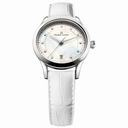 Maurice Lacroix Les Classiques Date Midsize Mother Of Pearl Dial White Leather Band Ladies Quartz Watch LC1026-SS001-170