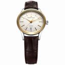 Maurice Lacroix Les Classiques Date Midsize Silver Dial Brown Leather Yellow Gold Stainless Steel Ladies Automatic Watch LC6016-YS101-130